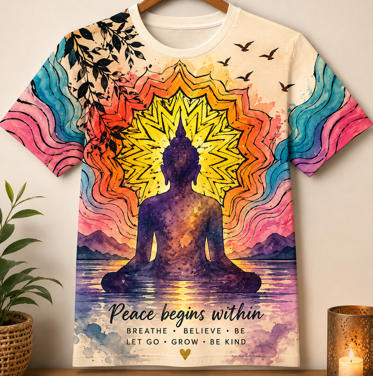 COSMIC BUDDHA AWAKENING PRINT TEE