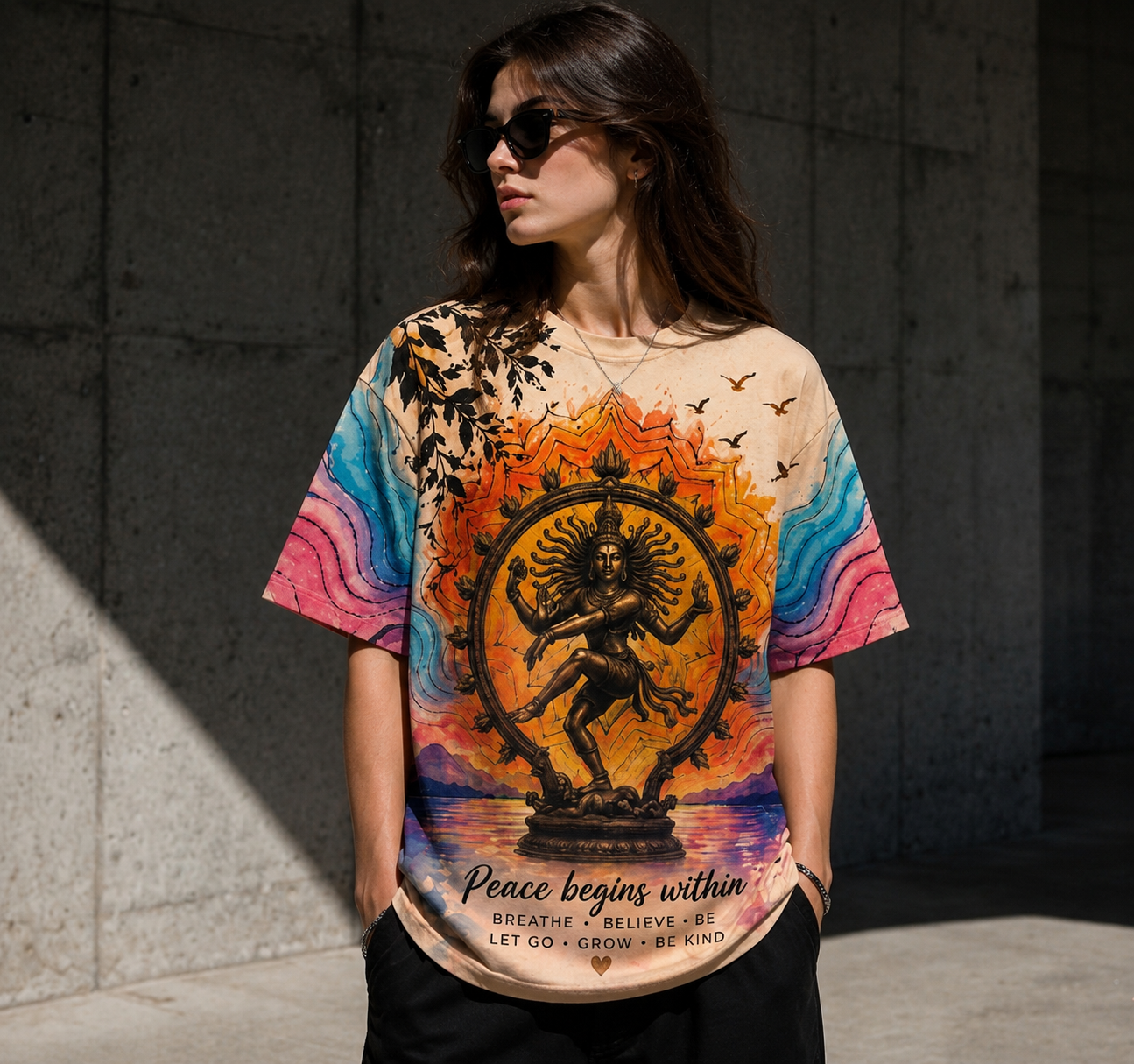NATARAJA COSMIC DANCE PRINT TEE