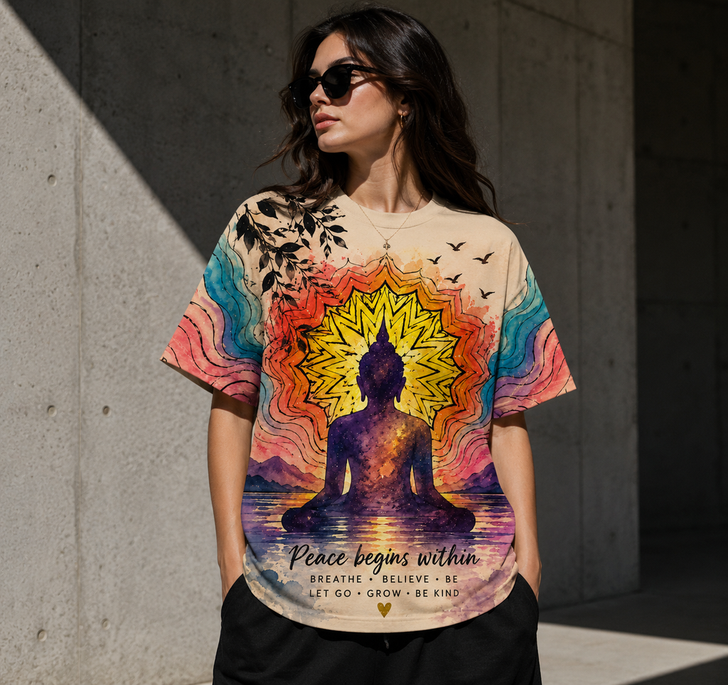COSMIC BUDDHA AWAKENING PRINT TEE