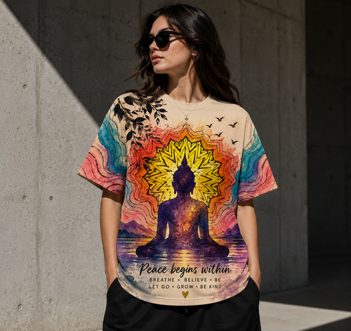 COSMIC BUDDHA AWAKENING PRINT TEE