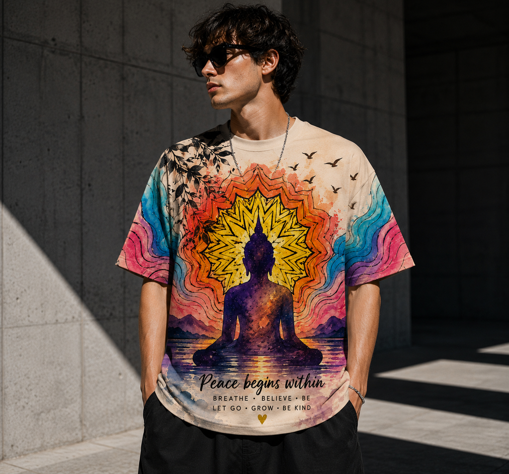 COSMIC BUDDHA AWAKENING PRINT TEE