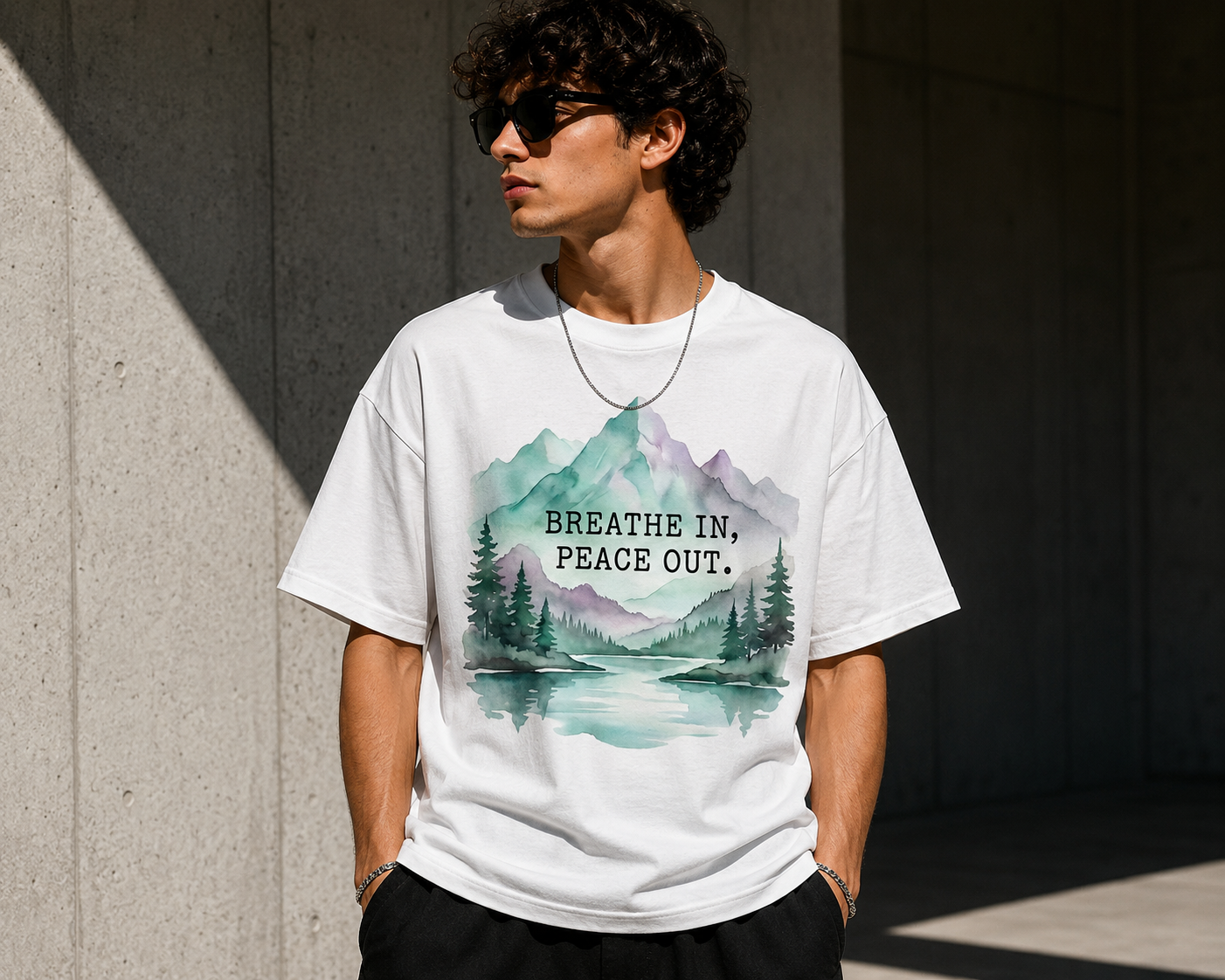 WATERCOLOR MOUNTAIN ESCAPE TEE