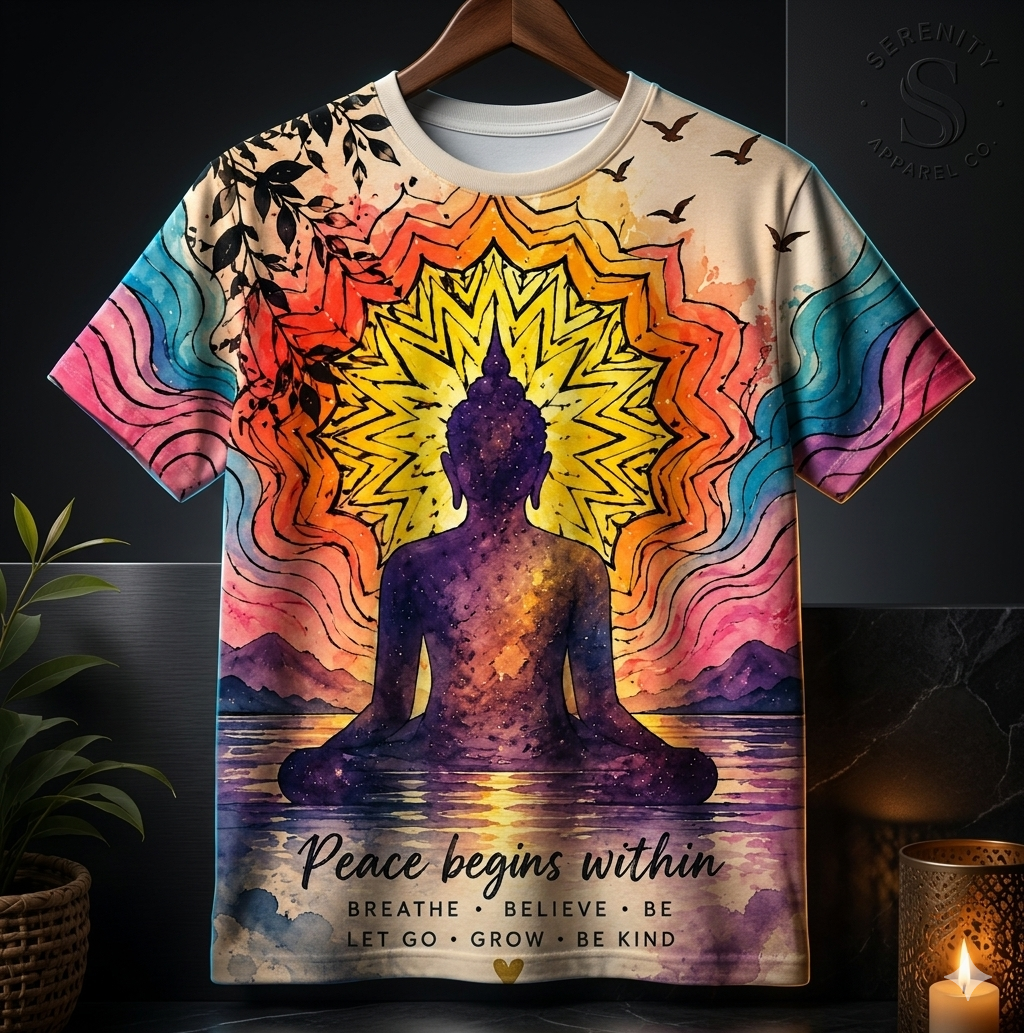COSMIC BUDDHA AWAKENING PRINT TEE