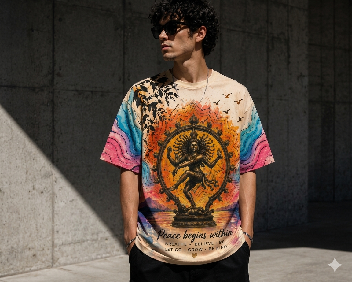 NATARAJA COSMIC DANCE PRINT TEE