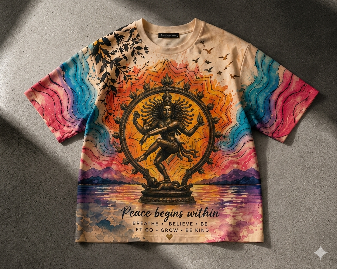 NATARAJA COSMIC DANCE PRINT TEE