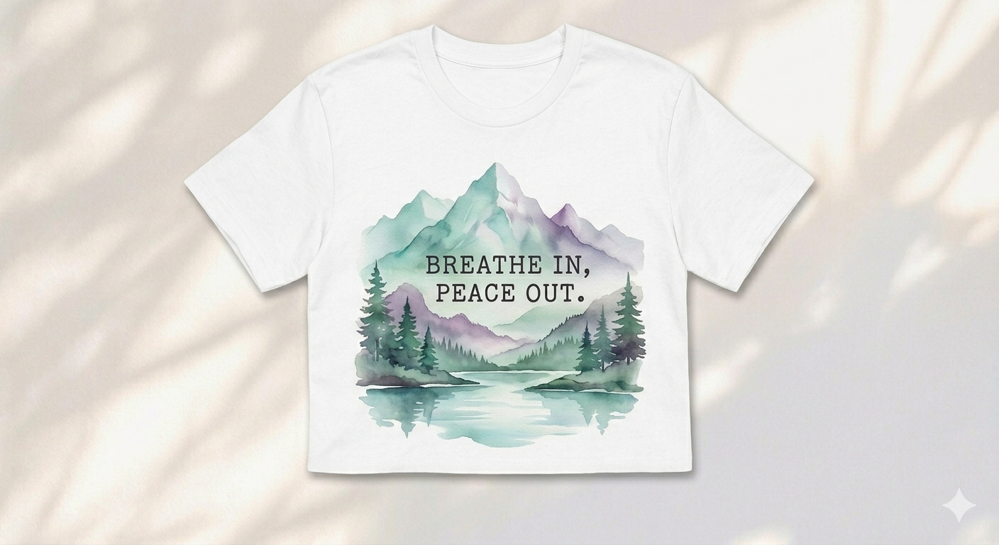 WATERCOLOR MOUNTAIN ESCAPE TEE
