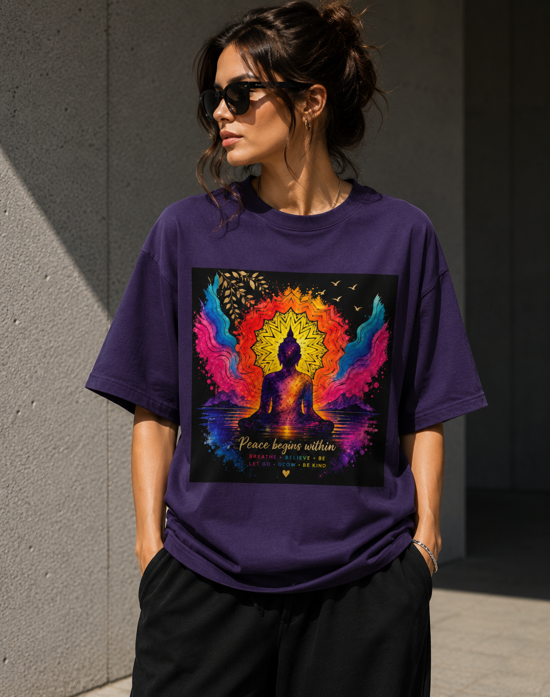 COSMIC BUDDHA AWAKENING PRINT TEE